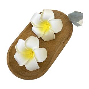 赵露思同款海边鸡蛋花头饰花朵发夹侧边夹海岛风假花发卡发饰夹子