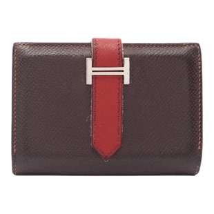 中古二奢Hermes爱马仕女B级9新card case卡包牛皮卡包棕色正品