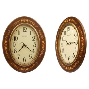 RHYTHM丽声法式复古挂钟客厅用家用2026新款轻奢简约时尚创意时钟