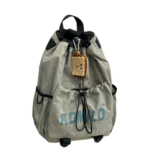 户外运动轻便抽绳双肩包男女款束口包登山包大学生上课包补课包女