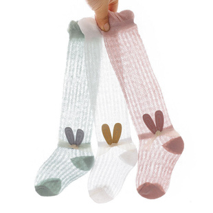 防蚊袜子婴儿长筒袜过膝宝宝夏季 新款 薄款 网眼透气棉新生儿童空调