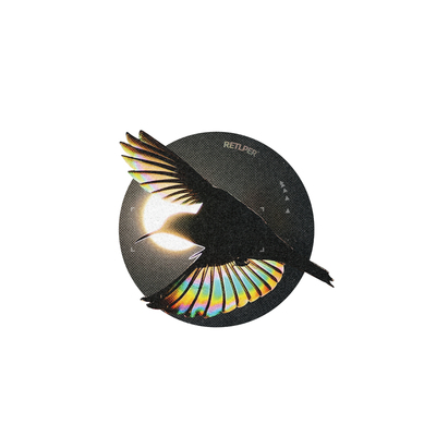 RETLPER反光车贴 原创 阳光与蜂鸟 生命力生机 汽摩防水平面贴纸