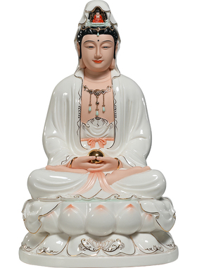 微美陶瓷16至24寸抱珠观音佛像