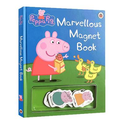 进口英文原版 Peppa Pig Marvellous Magnet Book 粉红猪小妹佩琪不可思议磁铁书纸板书亲子游戏英语图书0-2-3-4-5岁宝宝启蒙