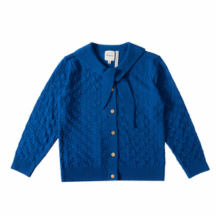 3件5折 Little英国knit planet女宝FW25蝴蝶结开衫毛衣马甲喇叭裤