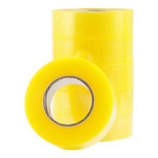 大卷透明胶带快递打包封箱宽胶布米黄色封口包装整箱批发胶带纸