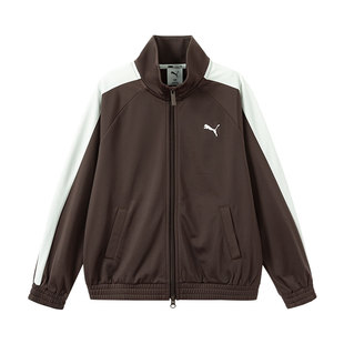 PUMA彪马童装2026秋冬季新款儿童针织便服拉链外套T7拼接设计洋气