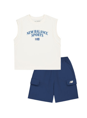 【抗紫外线UPF50+】Newbalance nb官方童装 儿童夏清爽假两件套装