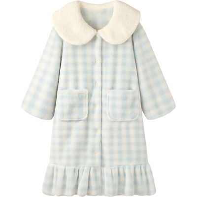 『熊猫绵绵』睡袍女款保暖珊瑚绒