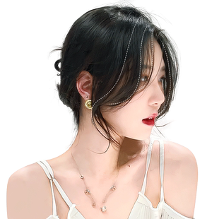 透气内网假发片女蓬松增发量瑞士网刘海头顶遮白补发高颅顶全真发
