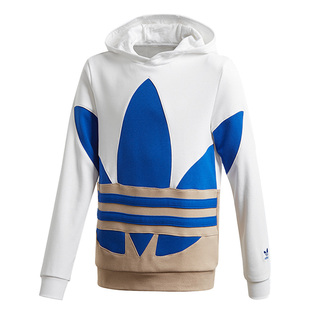 Adidas/阿迪达斯正品三叶草儿童LOGO运动休闲连帽卫衣 GE1978