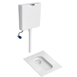 恒洁卫浴蹲便器水箱整套家用卫生间便池蹲厕蹲坑式便盆大便器3026