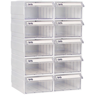 腾正跃 5#10抽 日式收纳盒桌面杂物整理盒大小颗粒积木玩具分类盒