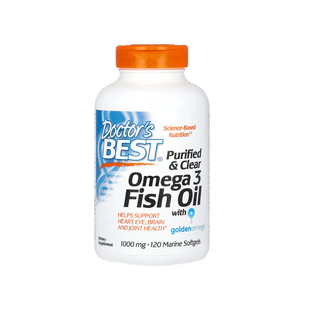Doctor s Best鱼油全净和清洁素食静Omega-3磷虾油脉DHA支持配方