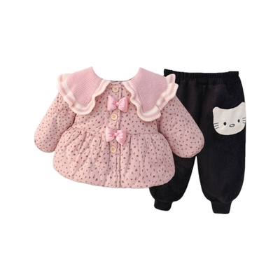 女童加绒套装2025新款儿童装