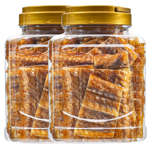 烤鳗鱼片500g大罐孕妇零食鱼干海鲜北海 即食小吃健康烤鱼片