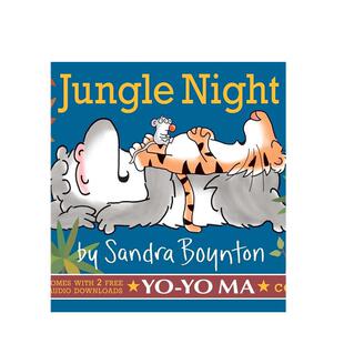 【预售】丛林之夜英文儿童绘本动物生态环保进口原版外版书纸板书1岁(含)-3岁(含)Jungle NightSLittle simon