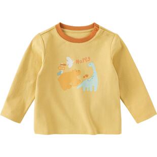 戴维贝拉儿童长袖T恤2026春装新款男童打底衫女宝宝纯棉上衣