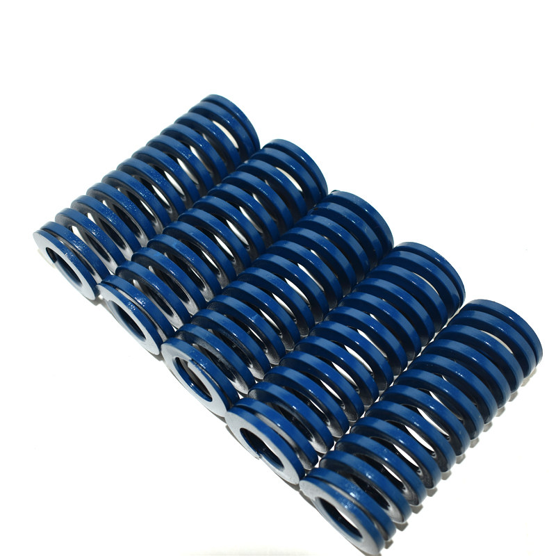 蓝色模具进口压缩矩形扁线蓝色合金钢耐高温耐用弹簧1234567890新