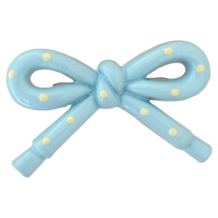 韩版简约波点粉色蝴蝶结鸭嘴夹ins 简约百搭甜美刘海边夹小众头饰