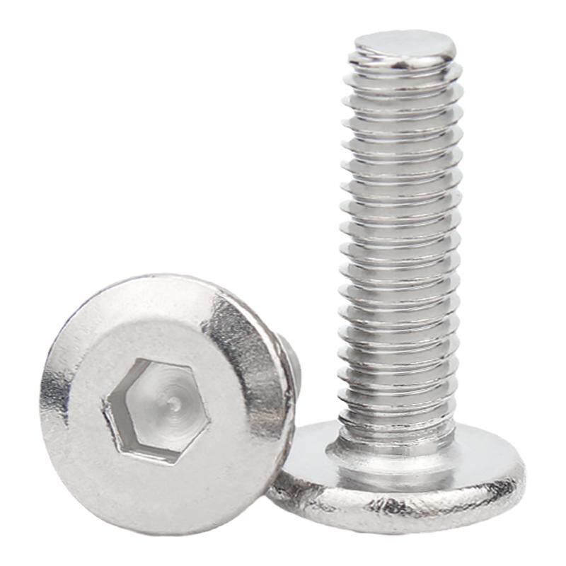 304不锈钢家具大平头倒边内六角螺丝 圆头斜边螺钉倒边螺栓M2-M12