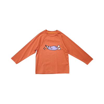 ppapa奥黛尔卡通插肩袖儿童T恤