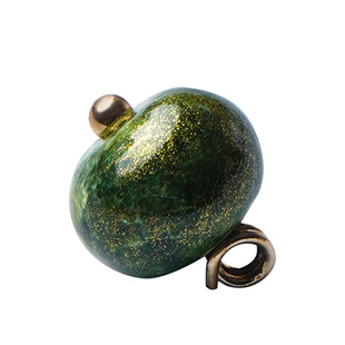 翠色鎏金仿宝石纽扣时尚精致细闪金粉轻奢开衫毛衫新中式旗袍扣子