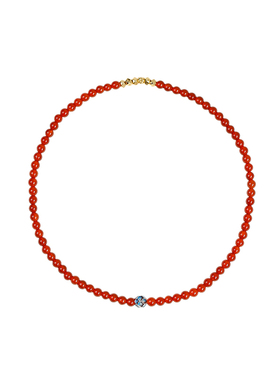 天然红玛瑙本命年双圈莲花转运珠