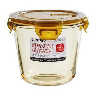 猪油罐LUNTAYO家用耐高温密封荤油装辣椒油玻璃罐带盖冰箱保鲜盒