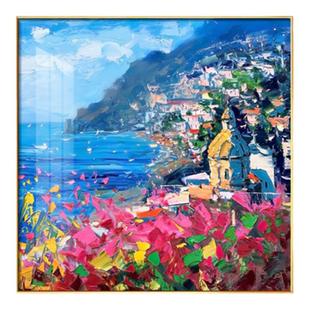 面朝大海春暖花开装饰画客厅餐厅现代简约玄关壁画地中海风景挂画