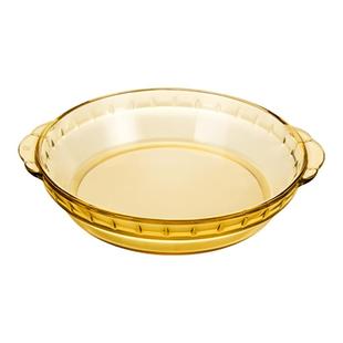 微波炉烤箱蒸箱加热专用耐高温玻璃盘子家用菜盘现代轻奢双耳器皿