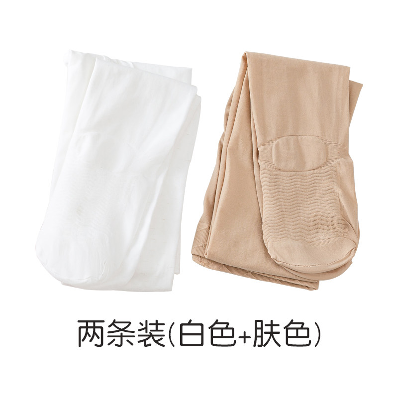 女童加绒加厚舞蹈袜秋冬款白色打底裤练功专用丝袜连脚儿童连裤袜