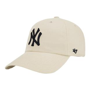 47brand水洗软顶ny棒球帽男大头围la帽子春夏米色mlb遮阳鸭舌帽女