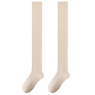 加长过膝长筒袜女秋冬高筒防滑长腿黑色jk小腿袜子微压显瘦大腿袜