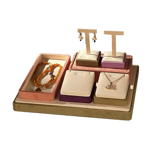 高档珠宝展示道具珍珠饰品柜台陈列彩宝玛瑙首饰架子水晶玉石架托