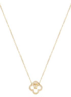 四叶草项链女夏季小众轻奢锁骨链