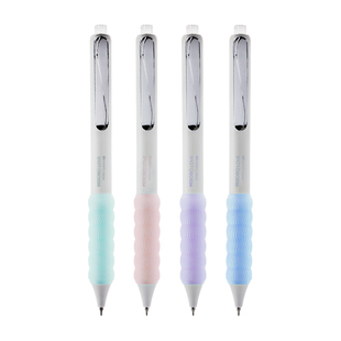 一木林学霸啵啵乐莫奈花园按动中性笔CS笔头速干刷题笔学生减负笔黑色水笔顺滑好用的超软笔握签字笔圆珠笔芯