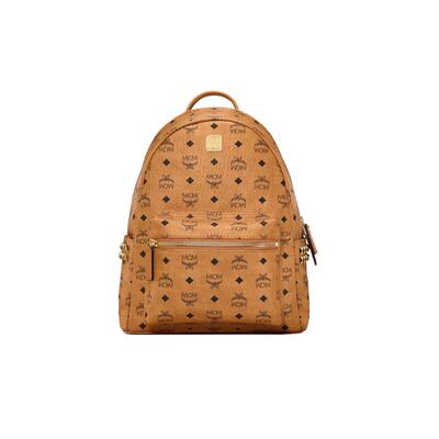 【自营】MCMStark侧饰铆钉Visetos中号双肩背包 MMKAAVE09时尚