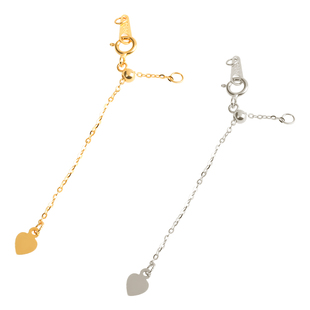 925纯银珍珠项链延长链抽拉diy手链加长可调节扣头收尾链银饰配件