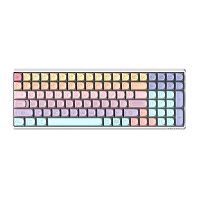 洛斐棉花糖100三模机械键盘女生