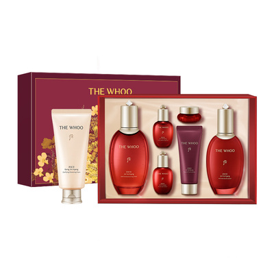 【38现货立抢】Whoo后津率享6件套水乳+洁面180ml护肤品套装紧致