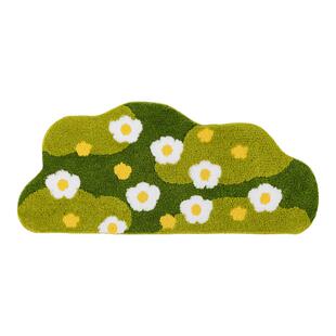 米嘉绿草地客厅地毯卧室小清新床边毯毛绒地垫治愈系小地毯脚垫