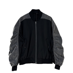 潮牌26春季棒球服外套男美式复古借口拼接撞色宽松青年帅气夹克潮