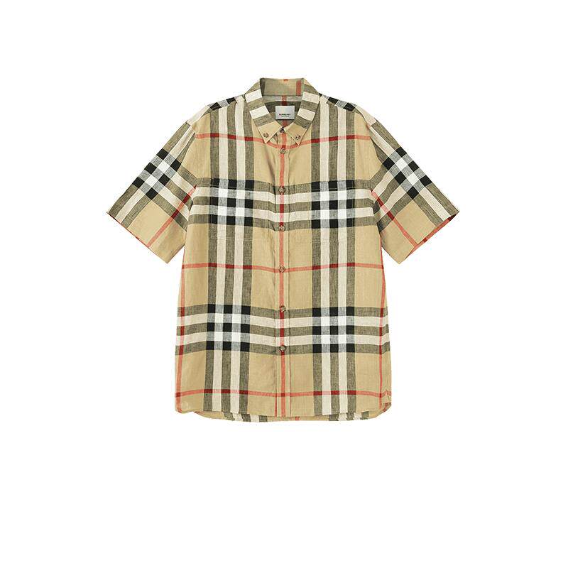 BURBERRY博柏利男款短袖衬衫