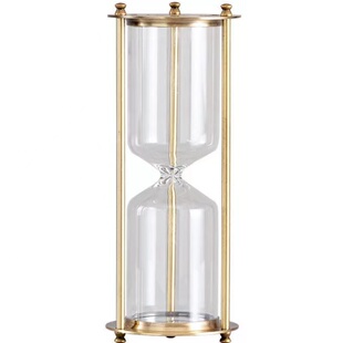 可以自己装沙的沙漏计时器创意家居金属摆件玻璃空瓶diy定制刻字
