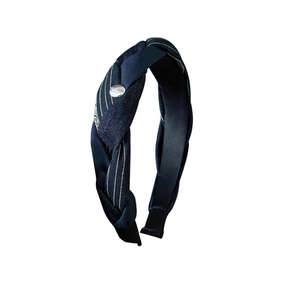 洋气深牛仔~麻花编织发箍女新款