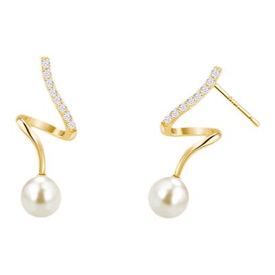 几尤高级感纯银女珍珠耳环