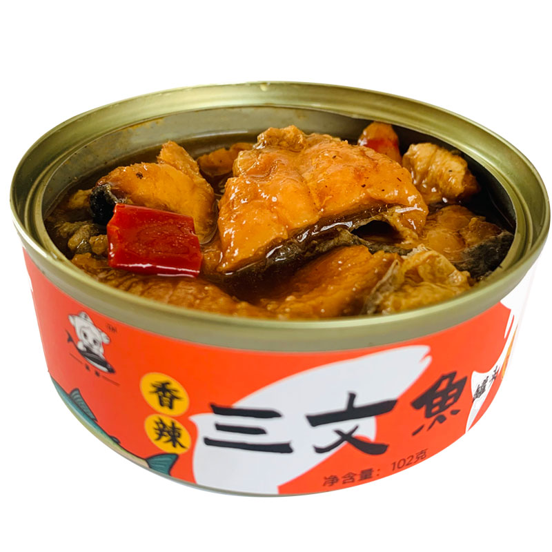 三文鱼罐头香辣红烧熟食开罐即食