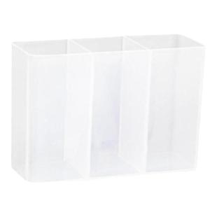 三分格壁挂分格盒免打孔小物收纳眉毛夹剪刀眉笔刷子口红收纳盒子