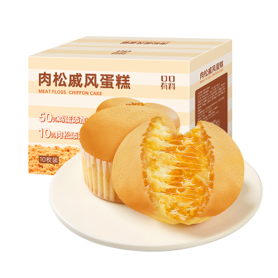 肉松戚风蛋糕面包整箱早餐小蛋糕